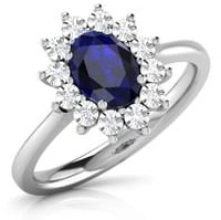 Διαμαντένιο δαχτυλίδι Sapphire σε λευκό χρυσό