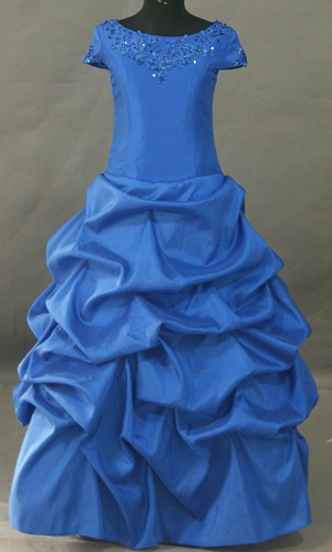 Μίνι μανίκια μπλε φόρεμα