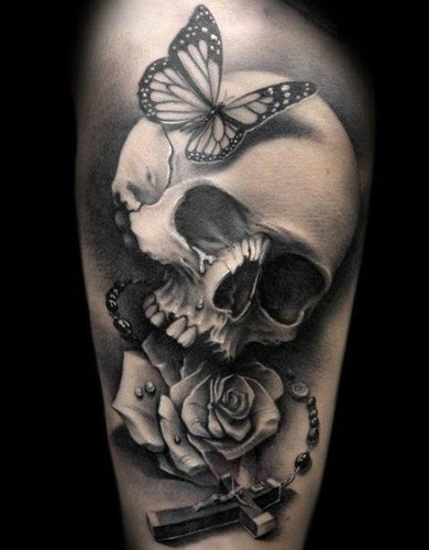 Sweetheart Skull Tattoo Design