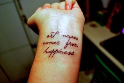 Happiness Quotes Tattoo