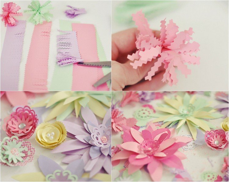 gör-själv-cool-tinker-idéer-papper-blomma-dekorationer