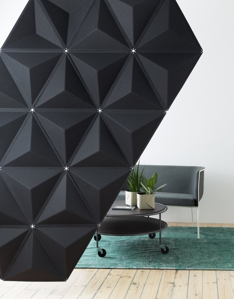 Design ljudabsorbent dekorativ-modulär-system-Aircone-svart