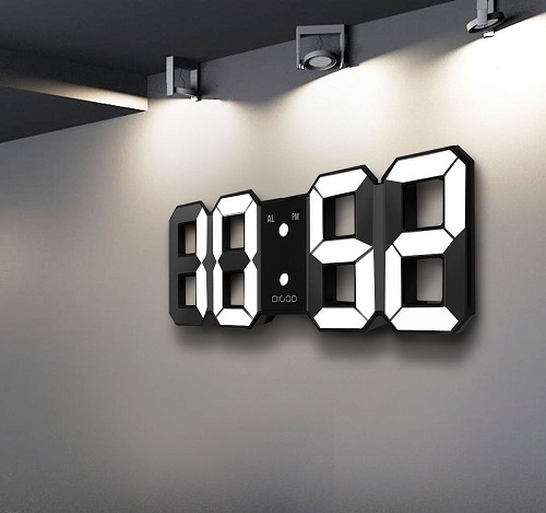 3D LED Digitalηφιακό ξυπνητήρι τοίχου
