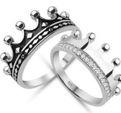 Σετ δαχτυλίδι ζευγάρι King and Queen Crown