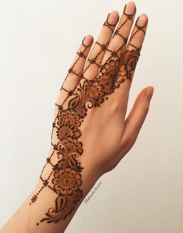 Αραβικά σχέδια Mehndi Back Hand