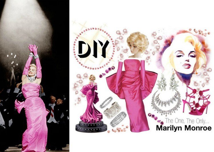 Hollywood temafest kostym idéer retro-marilyn-diamanter-bästa-vänner
