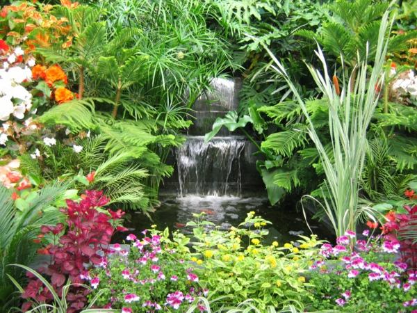Vattenfall trädgård design