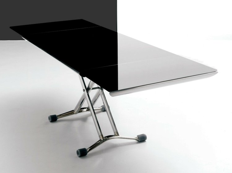 innovativa matbord design svart-glas-glans-modern-minimalistisk