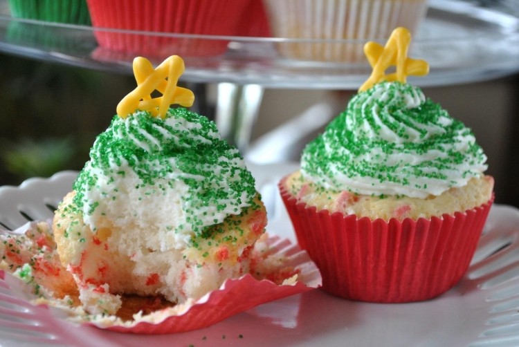 jul-muffins-gröna-socker-stjärnor