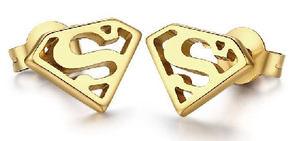 Ανδρικά σκουλαρίκια Super Hero Gold
