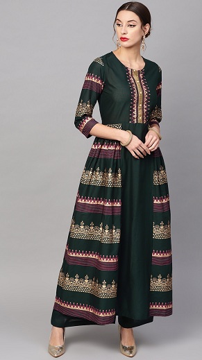 Suunnittelija Long Kurti ja Palazzo