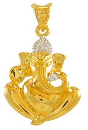 Χρυσά μενταγιόν Ganesha για παιδιά