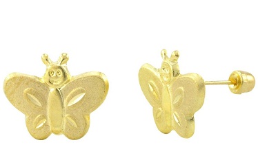 Butterfly Design Gold Stud korvakorut naisille