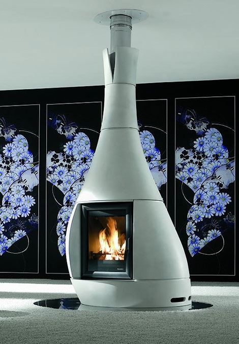 Eldstäder system modern design palazzetti