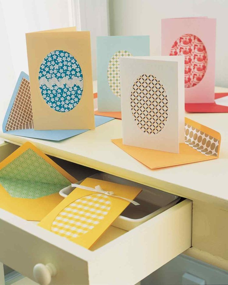 påskkort idéer mönster-papper-färgglada-färger-påsk-ägg-tinker