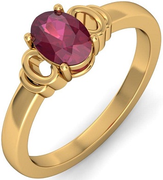 Χρυσό δαχτυλίδι με Ruby Stone