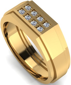 Ανδρικό χρυσό και διαμαντένιο δαχτυλίδι