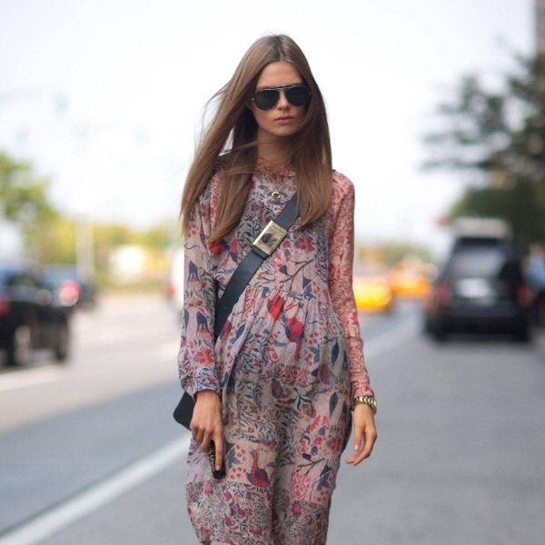 street style new york långklänning mode
