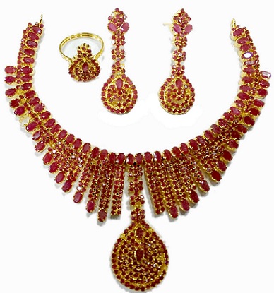 Σετ κοσμημάτων Ruby Wedding Jewellery