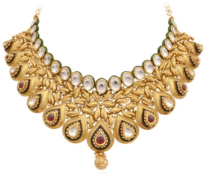 Κοσμήματα από κολιέ από χρυσό Kundan