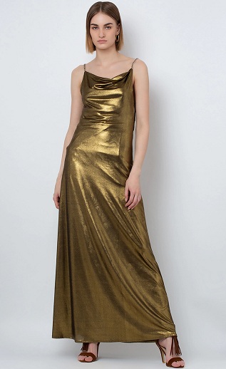 Χρυσό φόρεμα Maxi φόρεμα