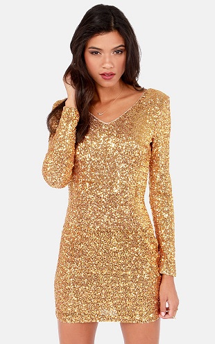 Sequin Gold φόρεμα
