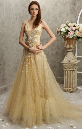Χρυσό φόρεμα Princess Style