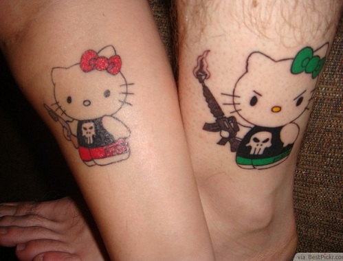 Αντιστοίχιση τατουάζ Kitty Couple