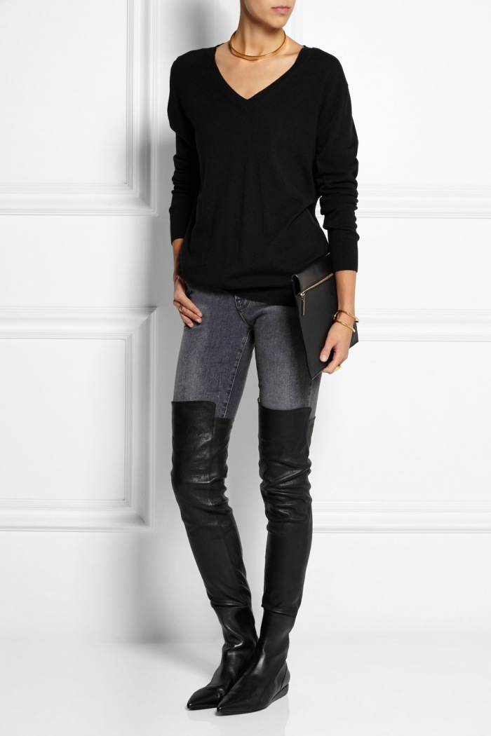 roland-mouret-aigret-läder-overknee-boots-svart