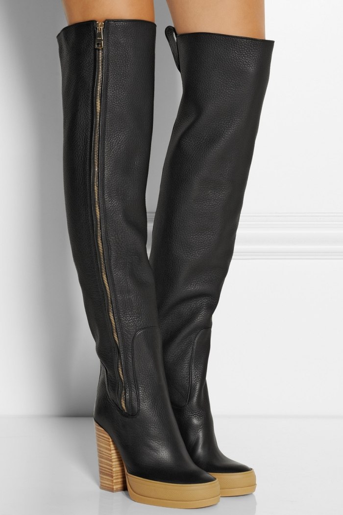 chloe-över-knä-stövlar-texturerat-läder-svart-bred-häl