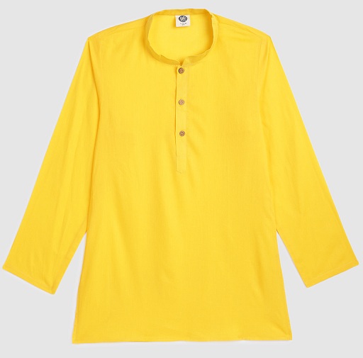 Keltainen tavallinen paita Kurta