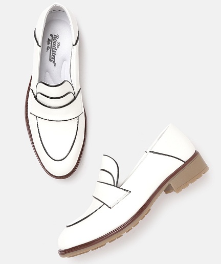 Valkoinen Loafer -kenkä