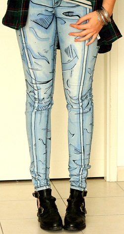 Cell Shaded Skinny Jeans
