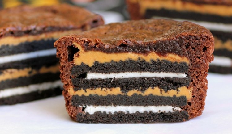 vegan cupcakes recept brownie-oreo-jordnöt-smör-lager-idé