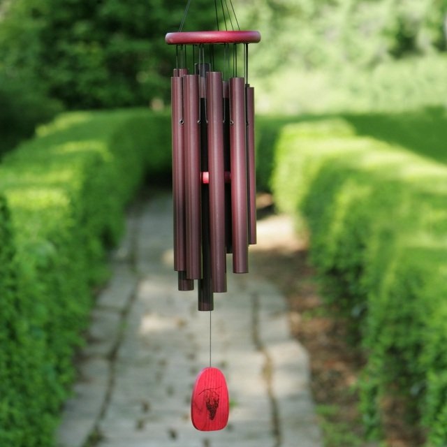 Vindspel för att hänga dekorativa bitar trädgårdsdesign