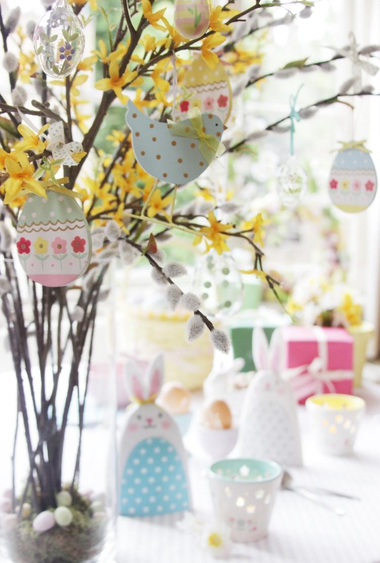deco-idéer-påsk-påsk-ägg-träd-själv-vas-glas-bord-dekoration-vide kaetzchen
