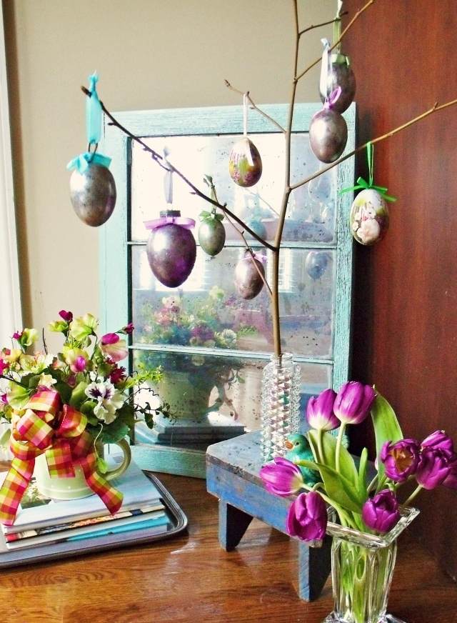 dekoration vår påskägg hängande glasvas