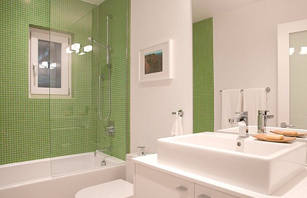 Badrumsdesign-mosaikplattor modern tvålhållare design
