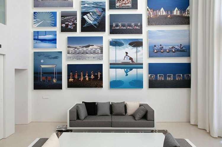 design inredning vägg design effekt soffa bilder gardiner
