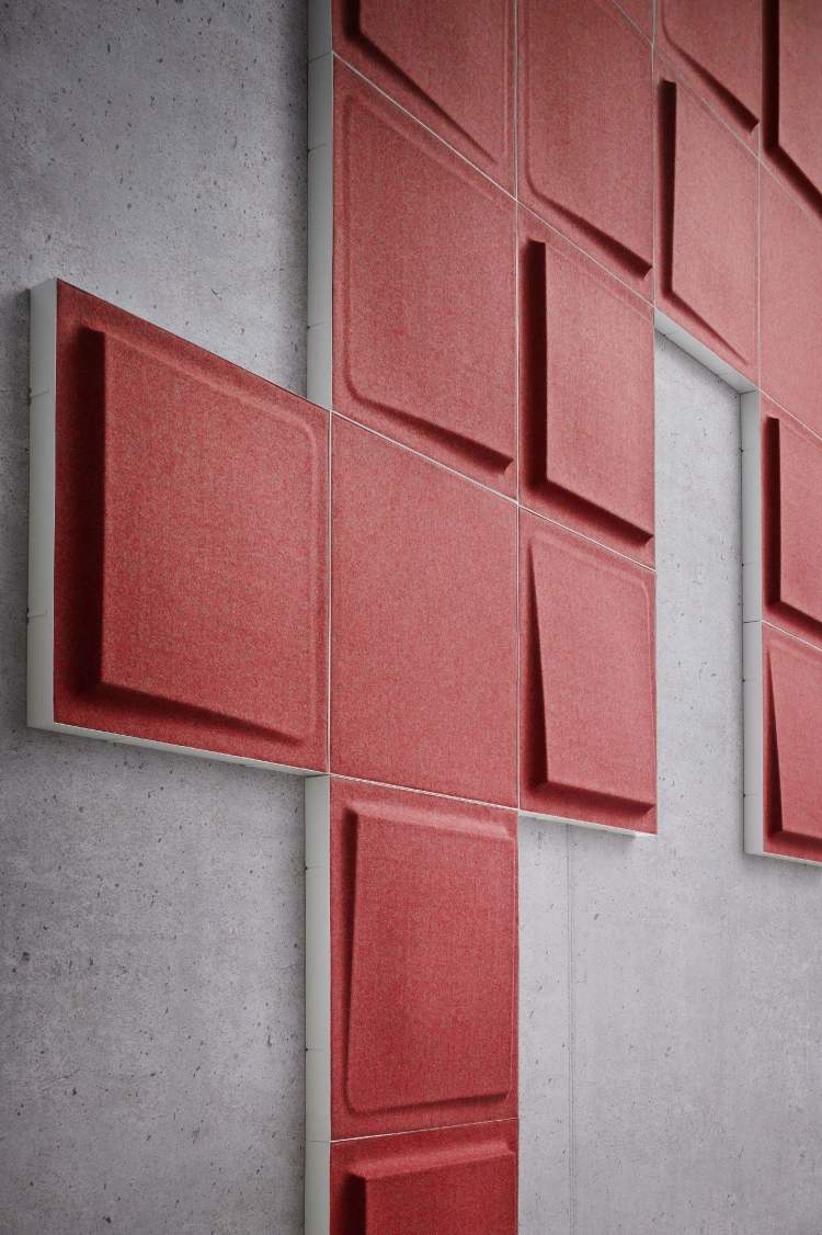 design-akustiska paneler-vägg-röd-3d-optik-fono-Gaber