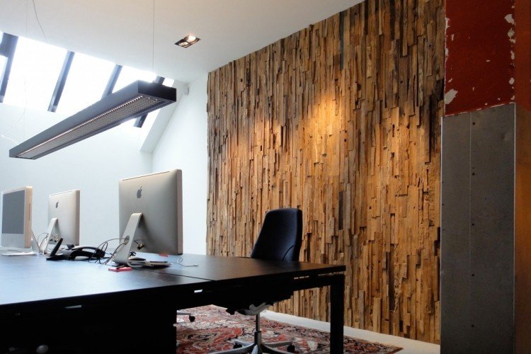 Väggpaneler-trä-3d-hjul-gammal trä-väggbeklädnad-kontorsutrymme