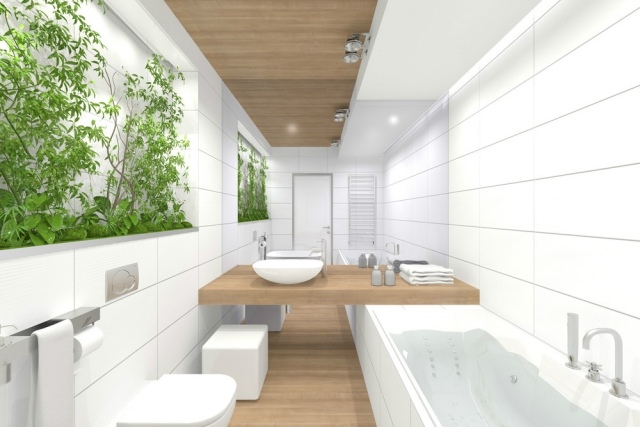 levande-idéer-badrum-spegel-vägg-optisk-utvidgning-växter