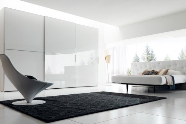 idéer för garderob i puristisk stil möbler möbler högglansiga vita utan handtag