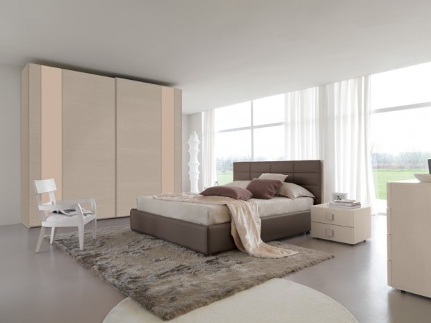 garderob idéer för sovrum kombinera-fluffiga mattor