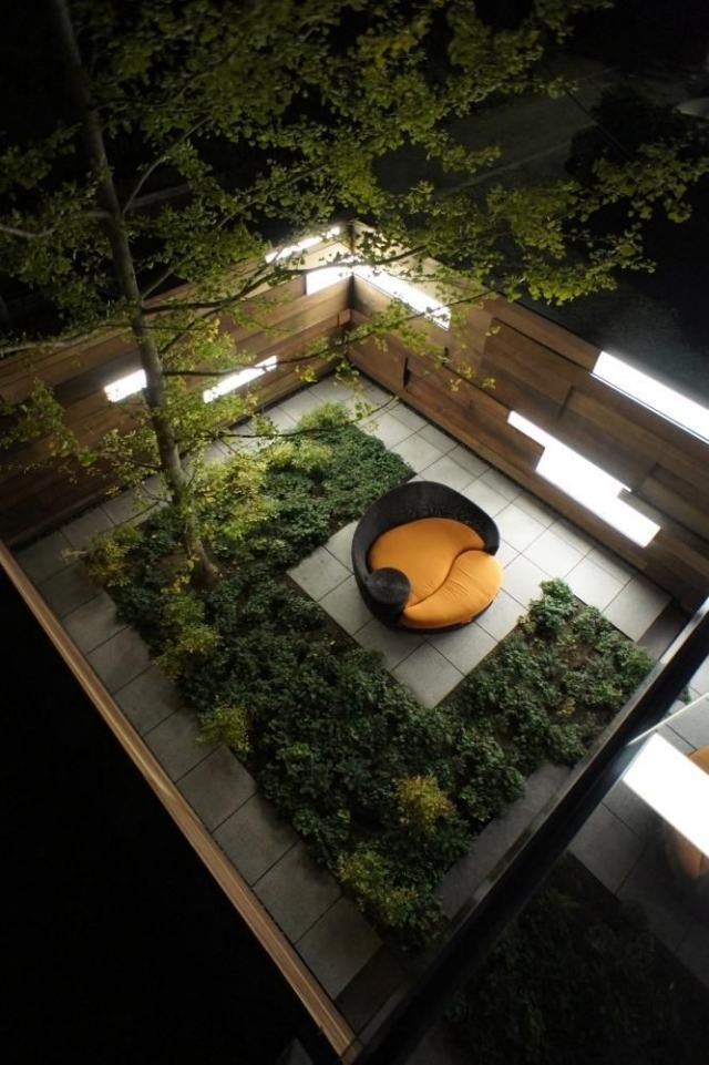 feng-shui trädgård-design bäddsoffa-rabatt-terrass sekretessskärm