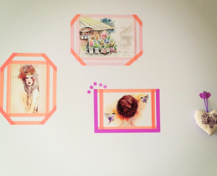 washi-tejp-idéer-diy-projekt-bildram-vägg-dekoration