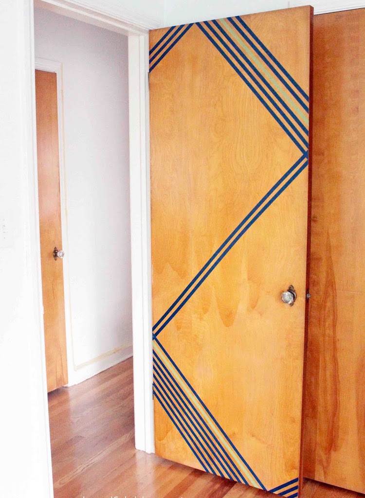 washi-tejp-idéer-diy-projekt-dörr-trä-dekorera