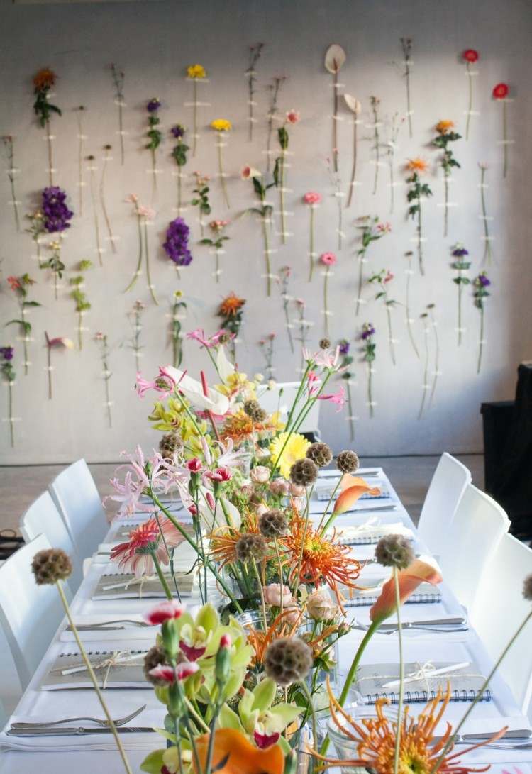 deco-idéer-för-påsk-bord-äng-blommor-vägg-deco-idé-vår