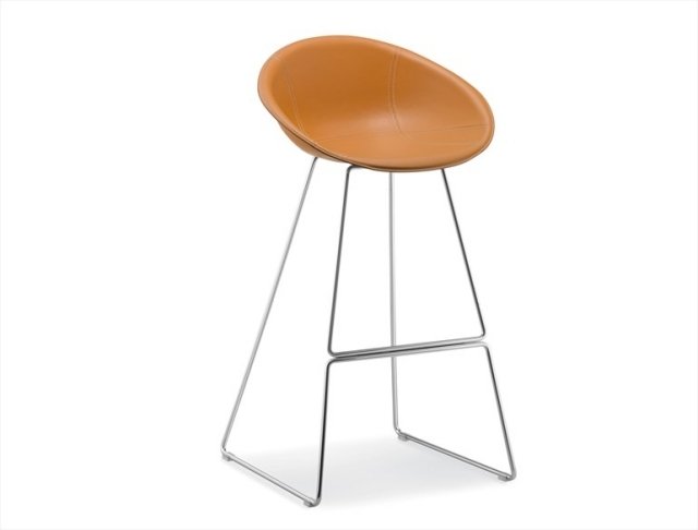 Design barstol klädd orange Claudio Dondoli Marco Pocci pedrali