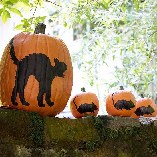 Halloween dekoration svarta kattmöss